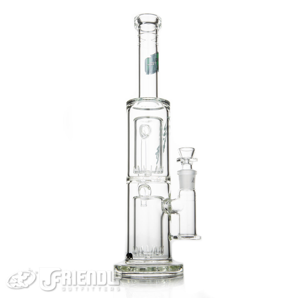 Moltn Glass 65 Double Can Tube w/Green and Black Label