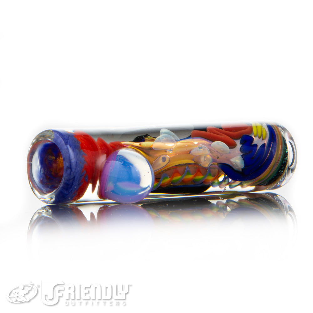Oregon J Glass Thick Red and BlueChillum #16