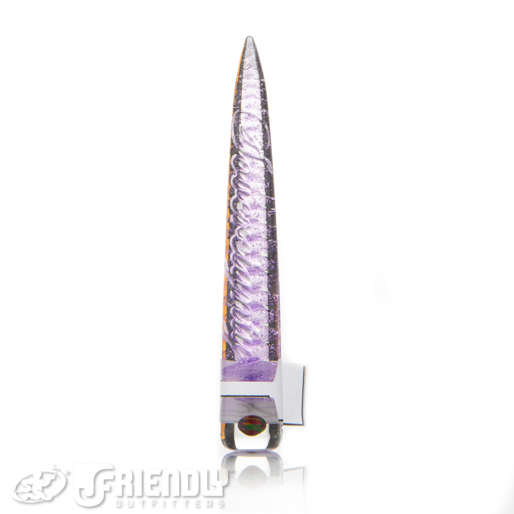 Sovereignty Glass Purple Lollipop Poker w/Encased Opal and Balsted Logo