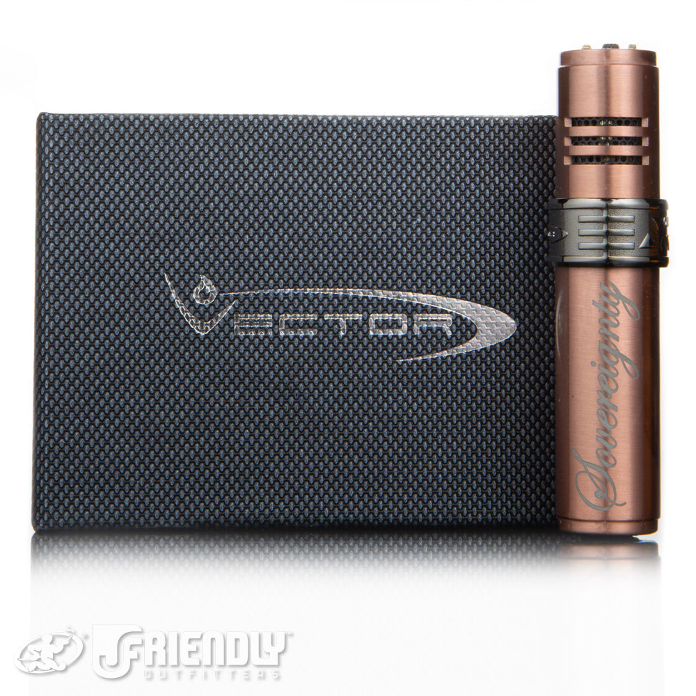 Sovereignty Glass/Vector Robusto Torch Lighter in Copper