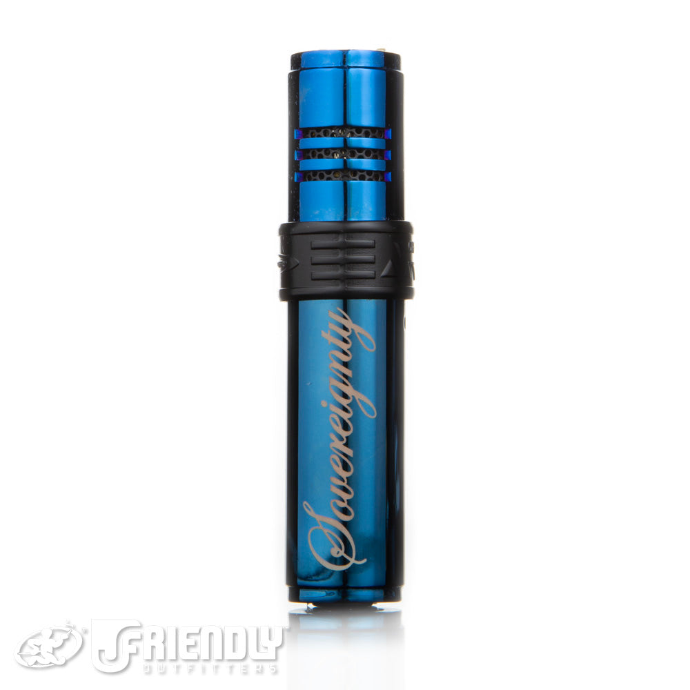 Sovereignty Glass x Vector Robusto Torch Lighter in Sparkle Blue