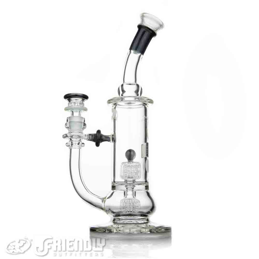 Monbius Glass Accents Series 50T V5 w/Clear over White Satin UV and Crushed Opal over Jet Black Accents
