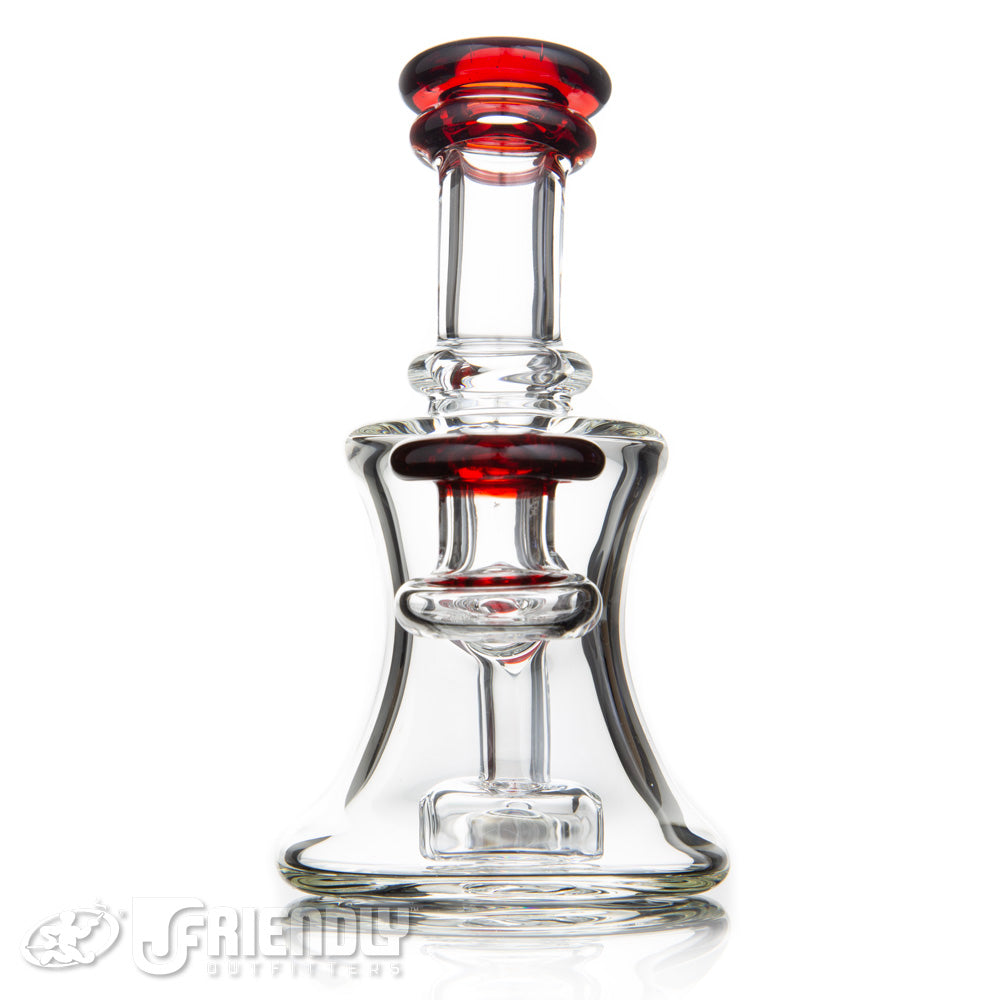 Busha Glass 10mm Multi Hole Rig W/Red Accents