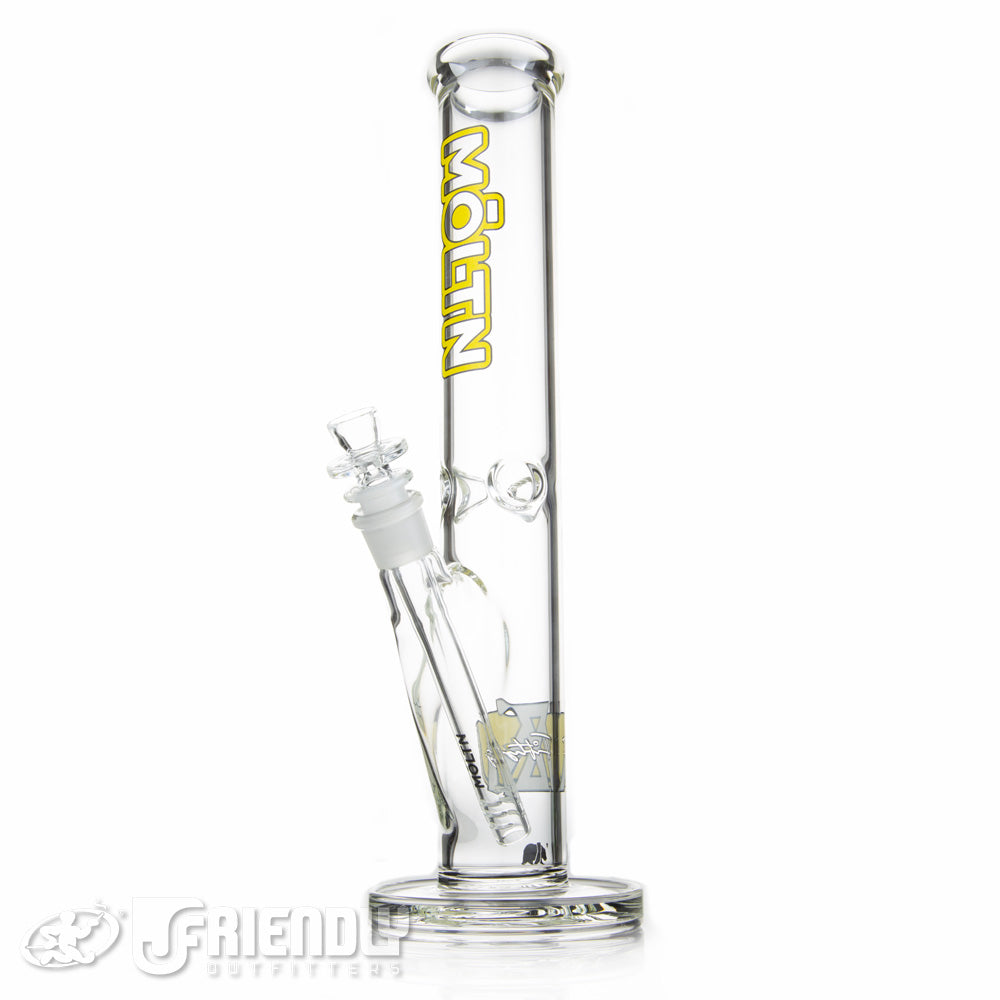 Moltn Glass 14" Straight Tube w/Yellow Label