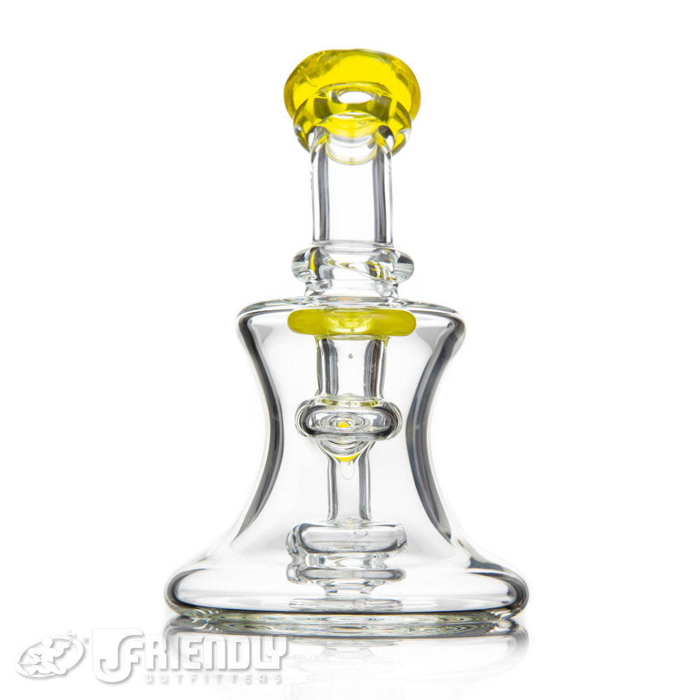 Busha Glass 10mm Multi Hole Rig W/Yellow Accents