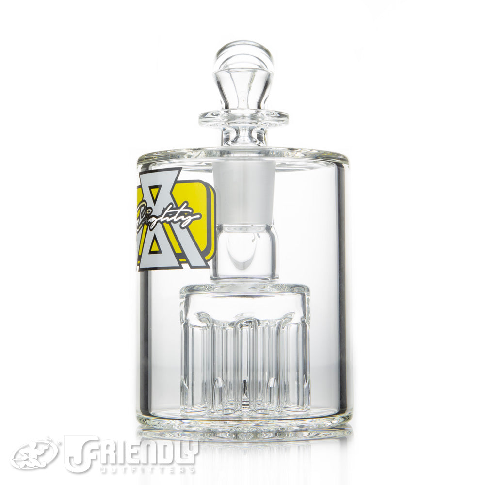 Moltn Glass Small 80 Tree Bubbler w/Yellow Label
