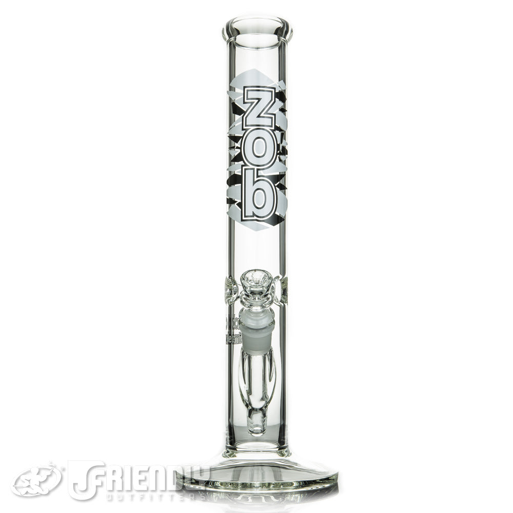 ZOB Glass 14" Straight Tube w/White and Black Label