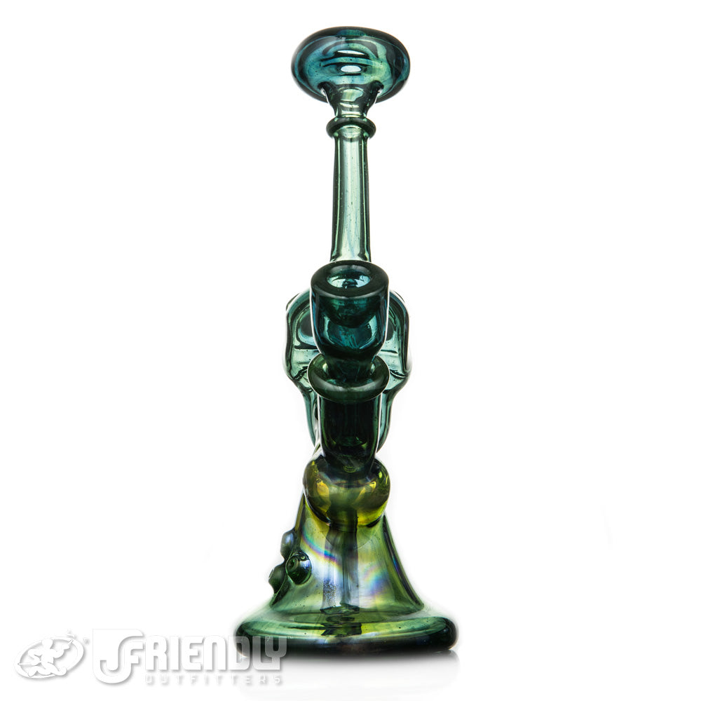Fathead Glass 14mm UV Green Sculpted Face Rig