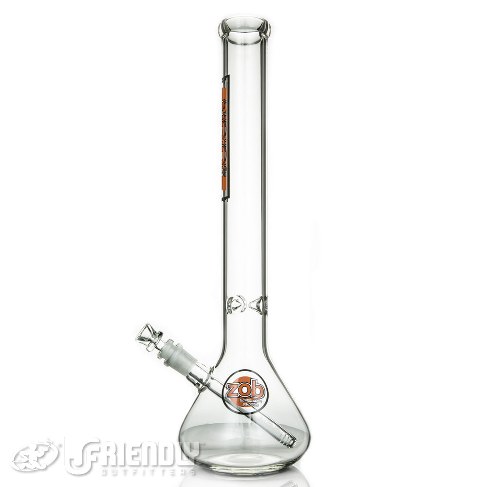 ZOB Glass 18" Beaker w/Orange and Black Block Label
