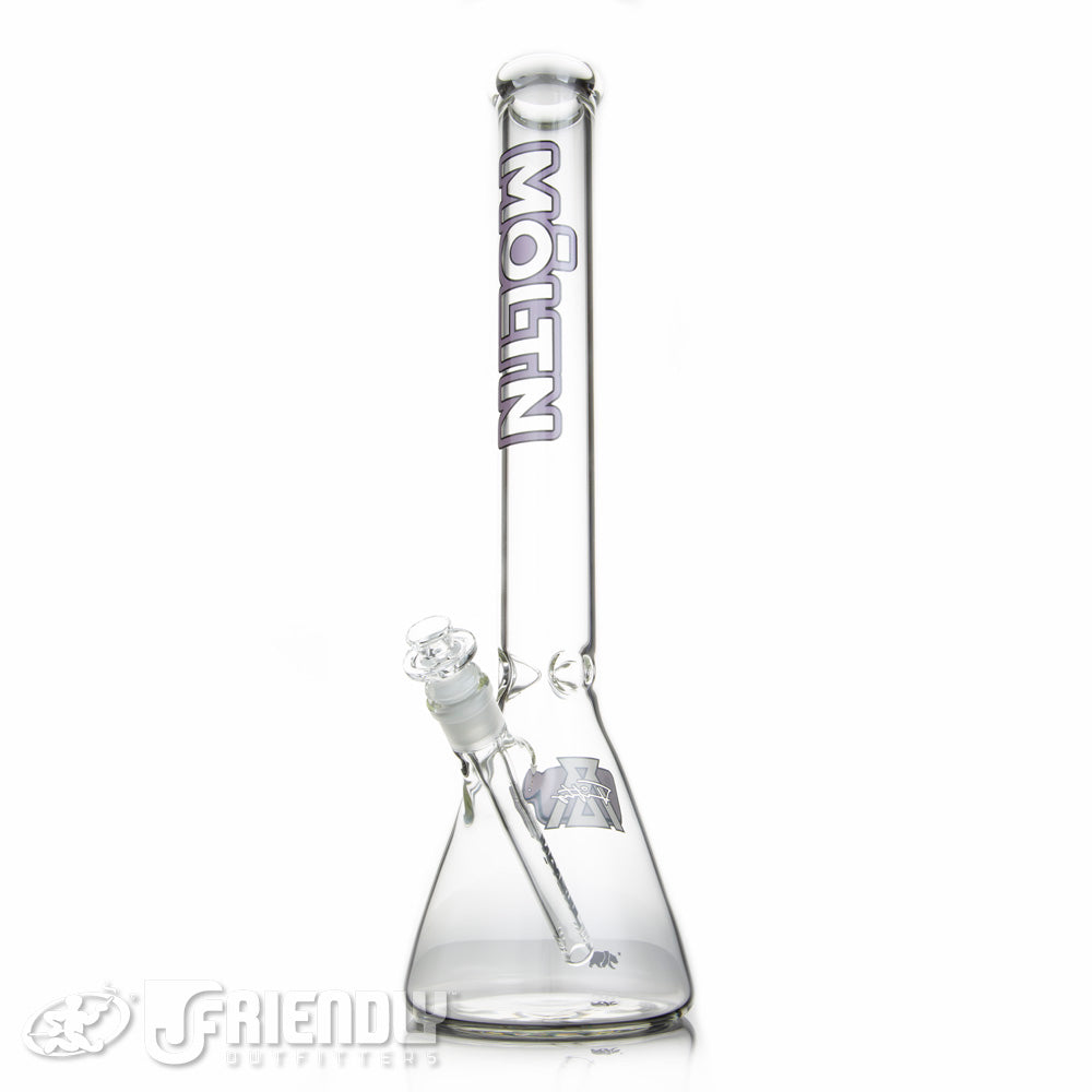 Moltn Glass 18" Beaker w/Purple Label
