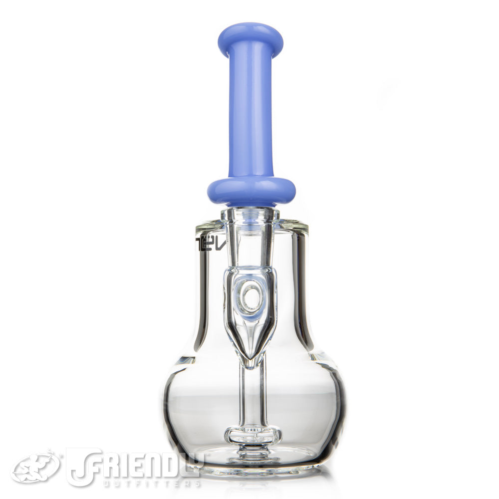 Nev Glass Hour Glass Shower Head Bubbler w/Carolina Blue Mouth Piece