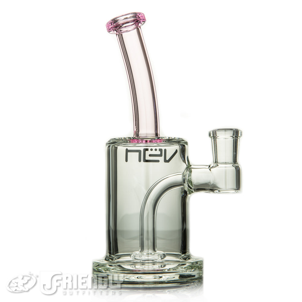 Nev Glass 14mm Bubbler w/Pink Accents
