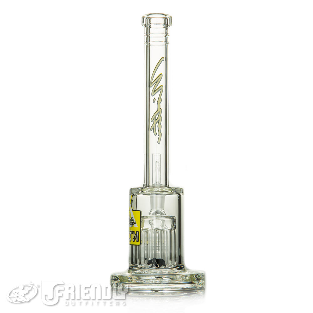 Moltn Glass 50 Small Tree Bubbler w/Quartz Banger and Yellow Label