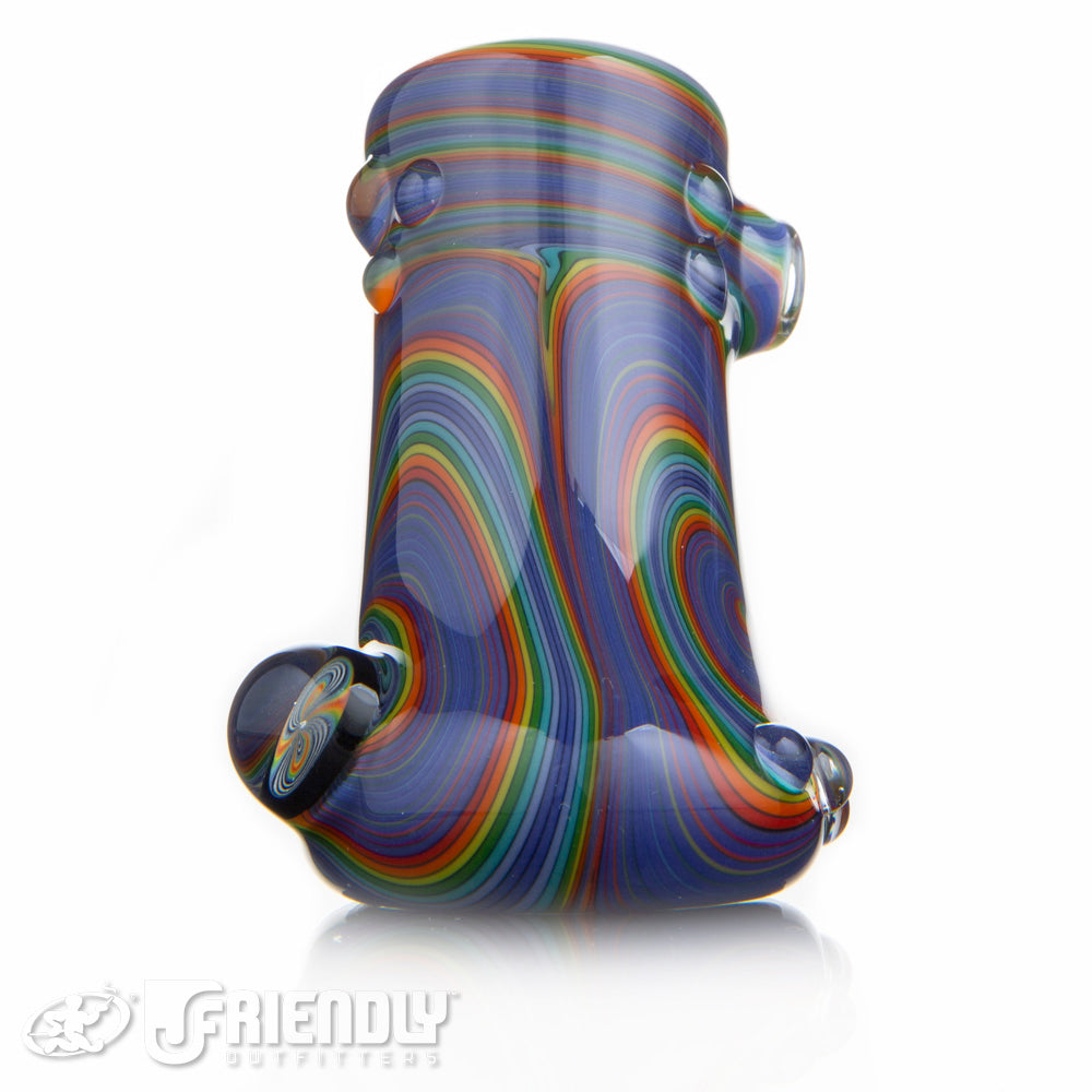Fat Bottom Glass Purple Rainbow Wig Wag Hammer