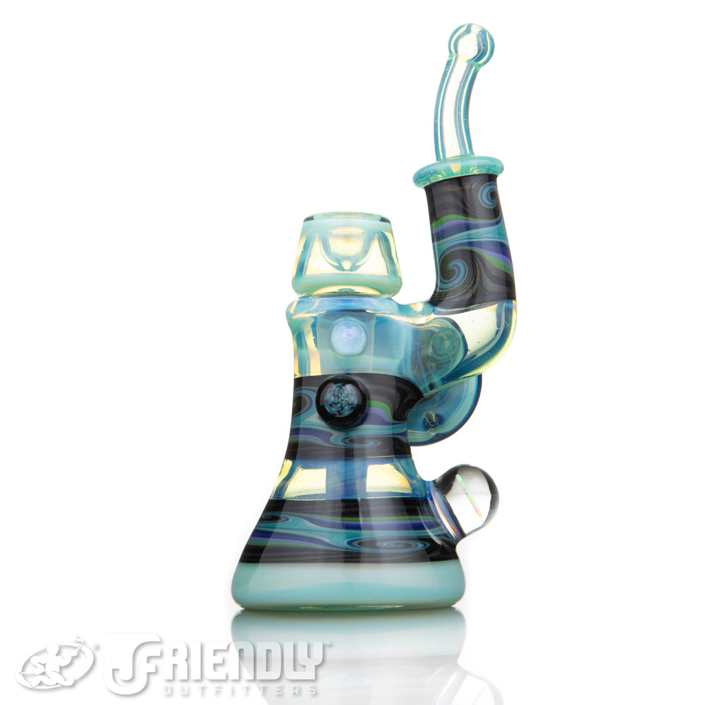 Amar Glass 14mm Blue Bubbler w/Disc