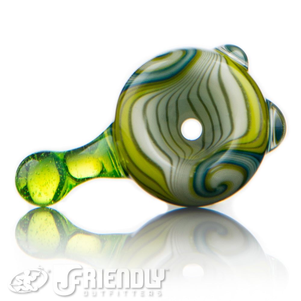 Mitchell Glass 14mm White, Yellow & Blue Slide