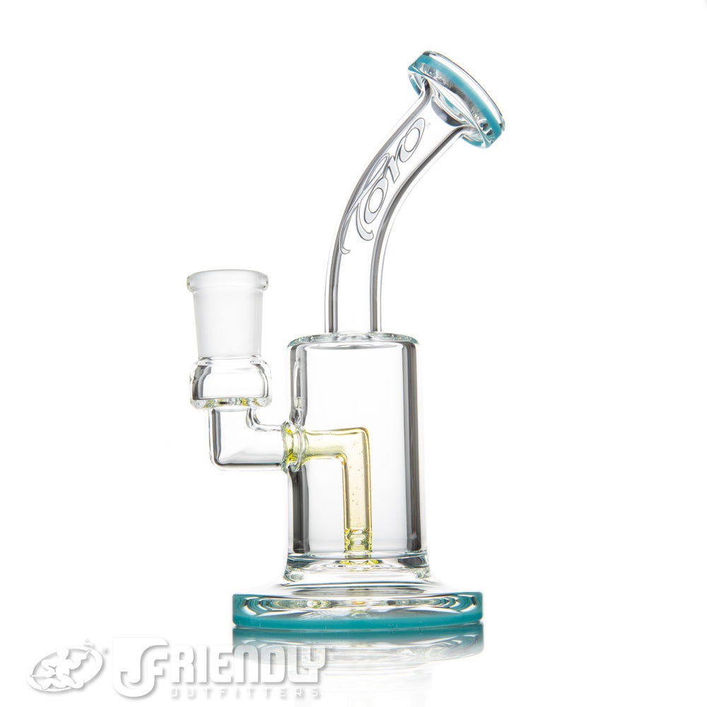 Toro Glass 14mm Single Mac w/Aqua Lips and Worked Perc