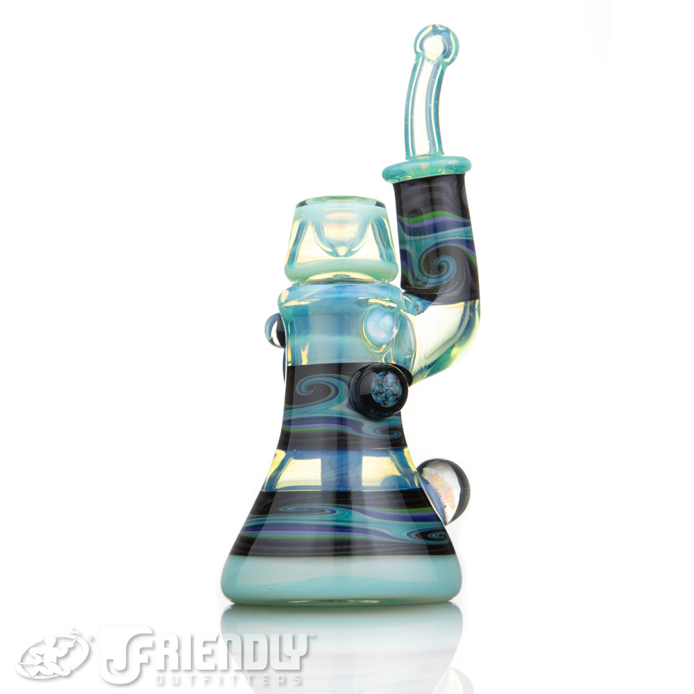 Amar Glass 14mm Blue Bubbler w/Disc