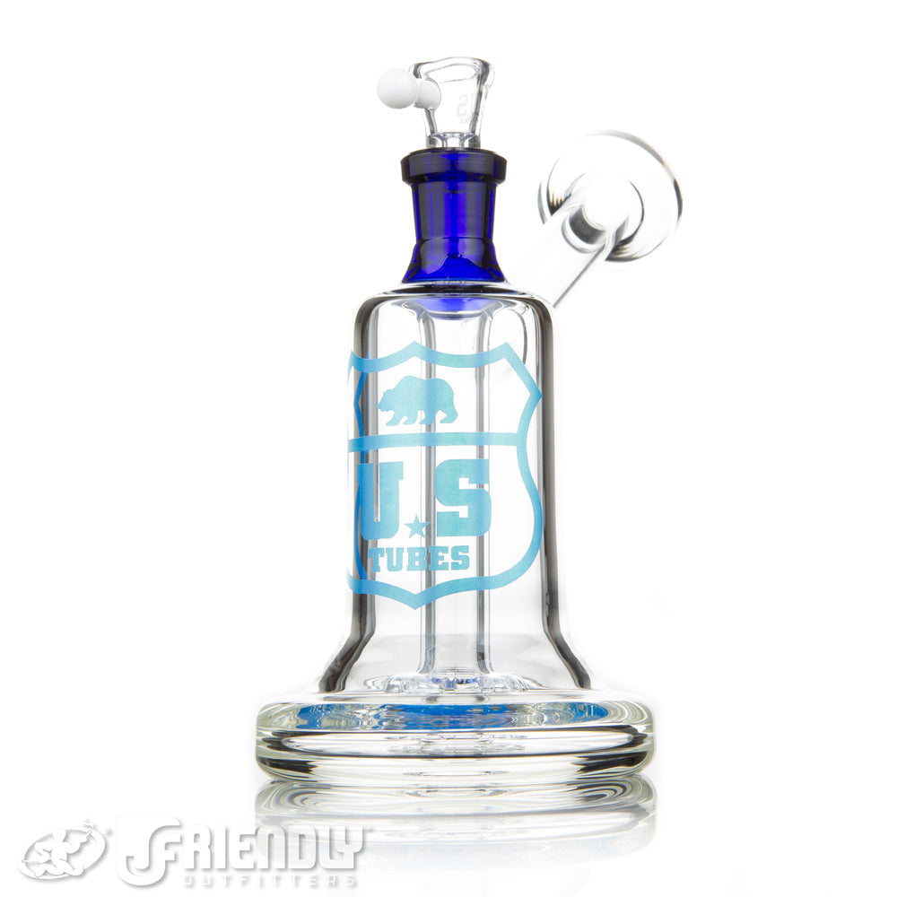 US Tubes 14mm Hybrid Bubbler w/Blue Label and Joint