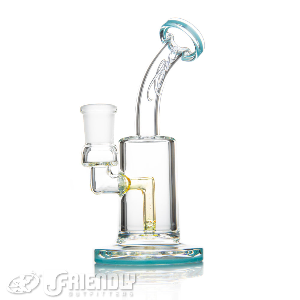 Toro Glass 14mm Single Mac w/Aqua Lips and Worked Perc