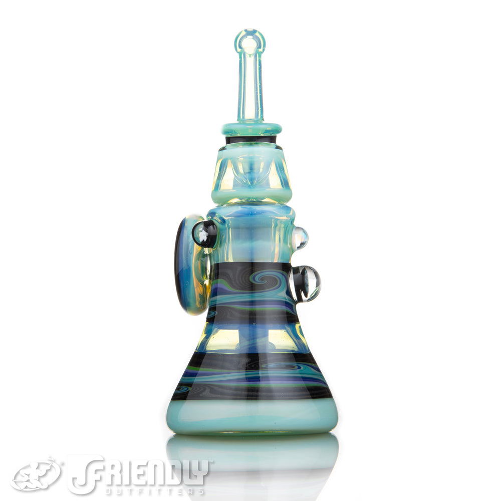 Amar Glass 14mm Blue Bubbler w/Disc