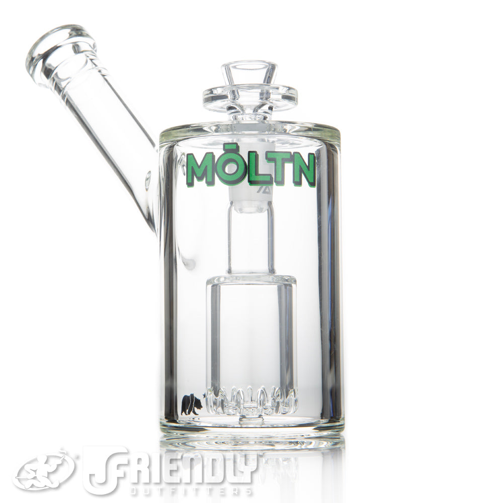 Moltn Glass 65 Small Can Bubbler w/ Green Label