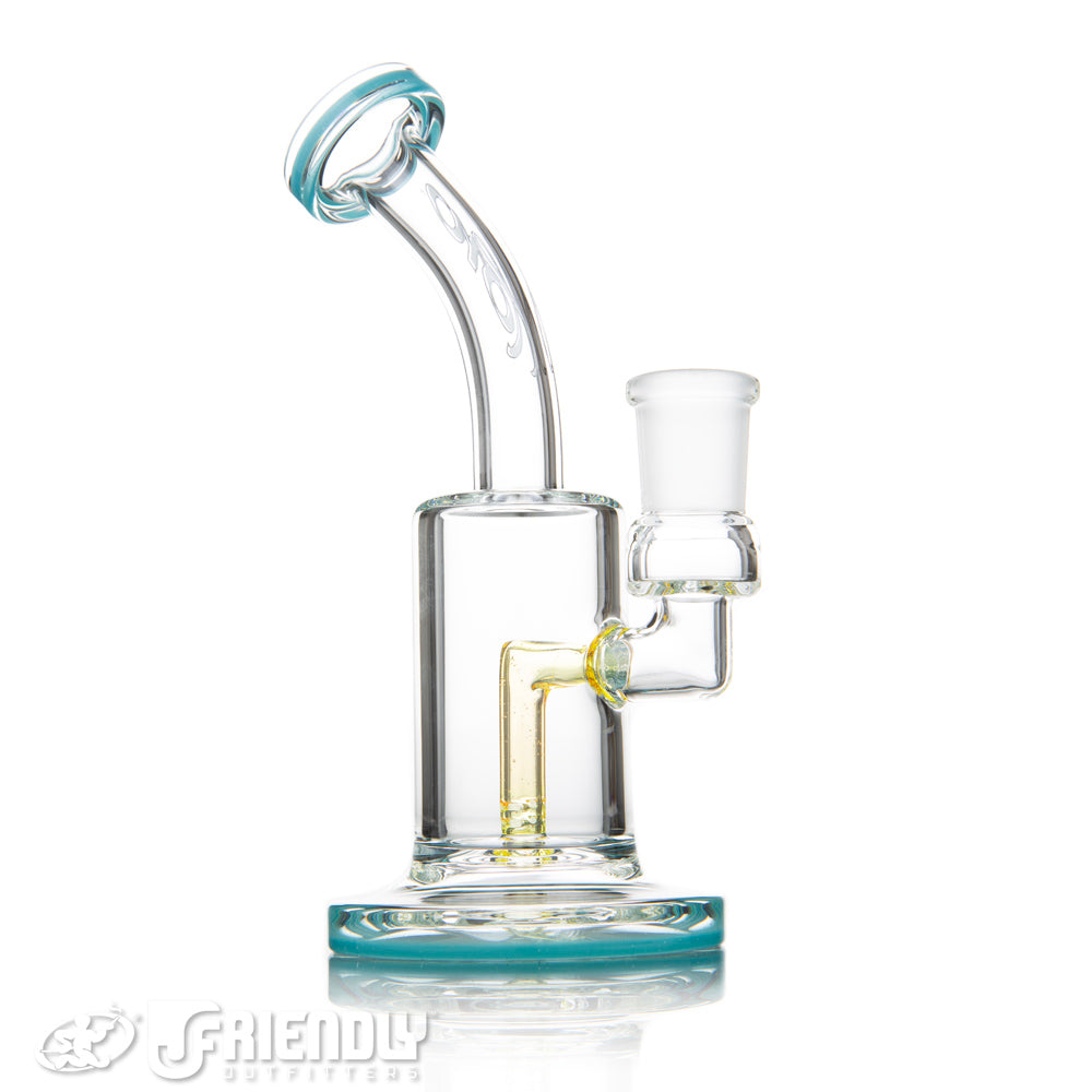 Toro Glass 14mm Single Mac w/Aqua Lips and Worked Perc