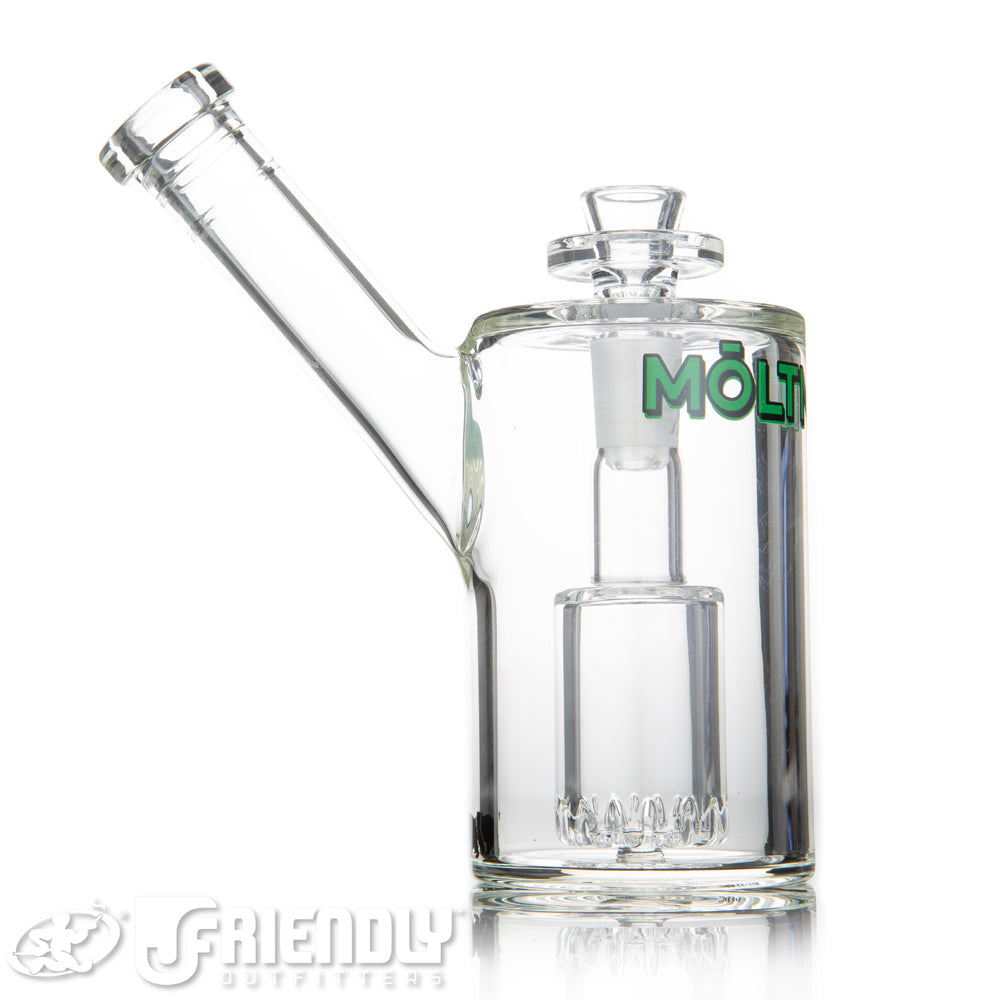Moltn Glass 65 Small Can Bubbler w/ Green Label