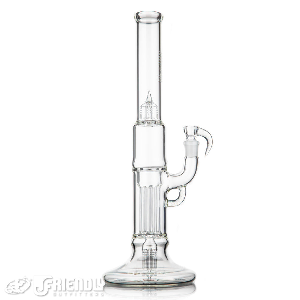 Sovereignty Glass Hollow Foot 4 Arm Pillar w/Crushed Opal Accents