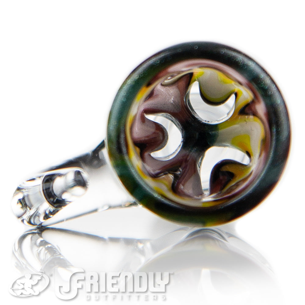 Liberty Glass 14mm Red & Yellow Fade Multi Pinch Slide