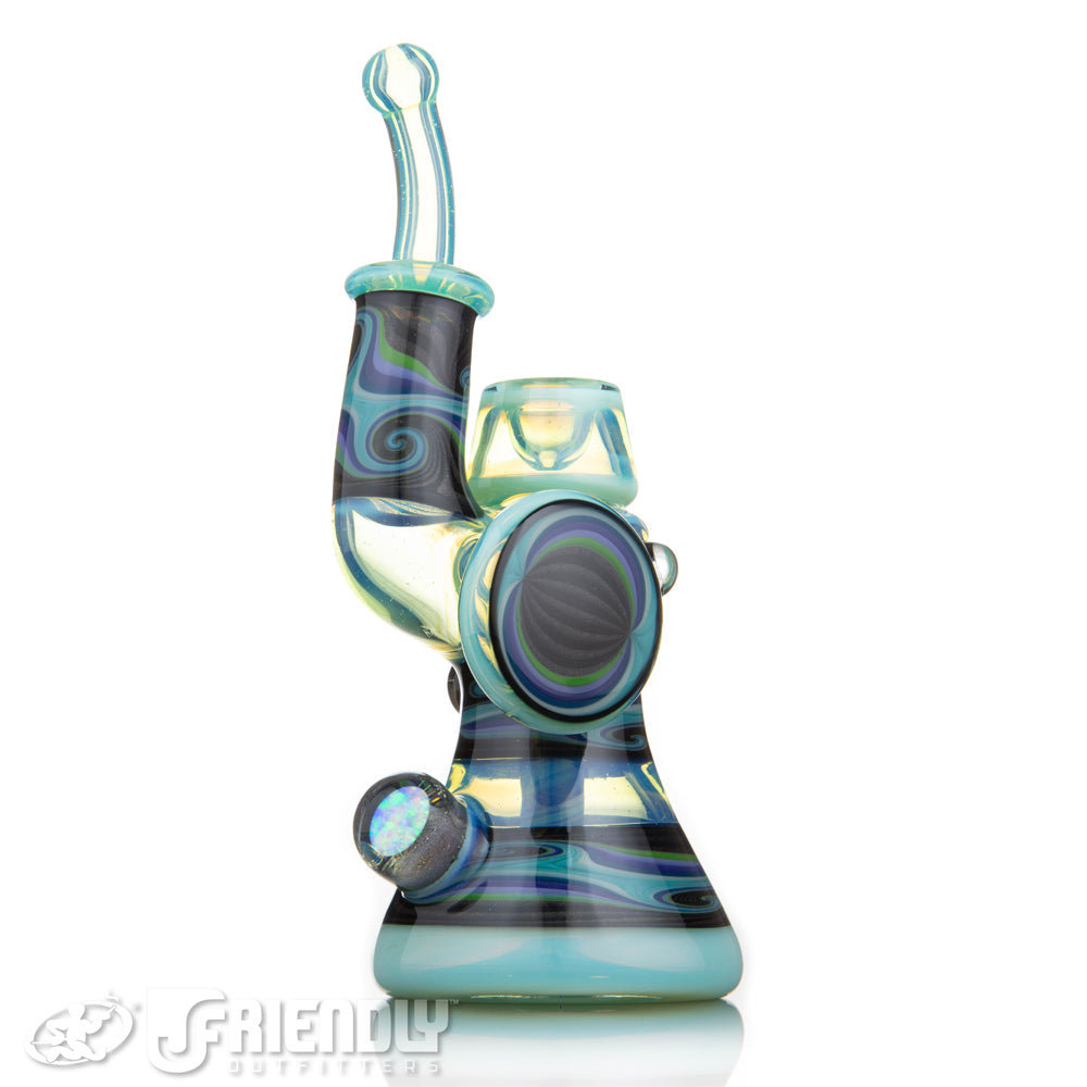 Amar Glass 14mm Blue Bubbler w/Disc