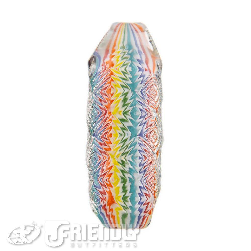Stoke Glass White & Rainbow Pendant