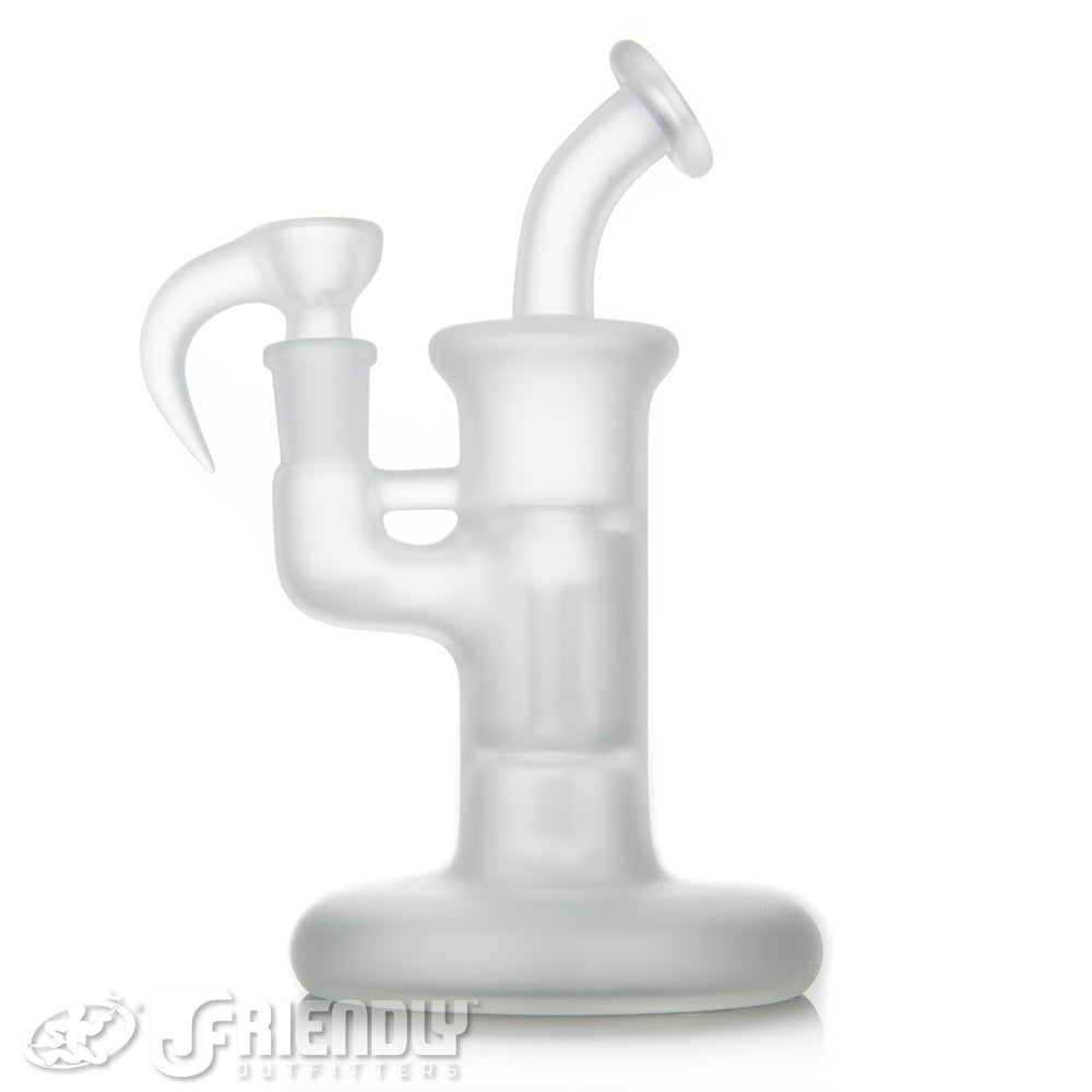 Sovereignty Glass 14mm Fully Blasted Bent Neck Hollow Foot Mini Pillar