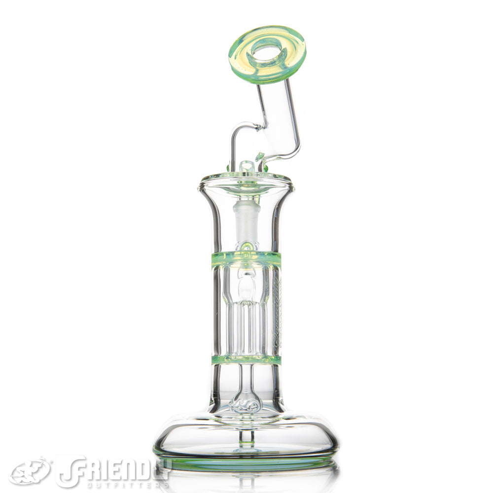 Sovereignty Glass 14mm Mini Pillar w/Full UV Lime Accents