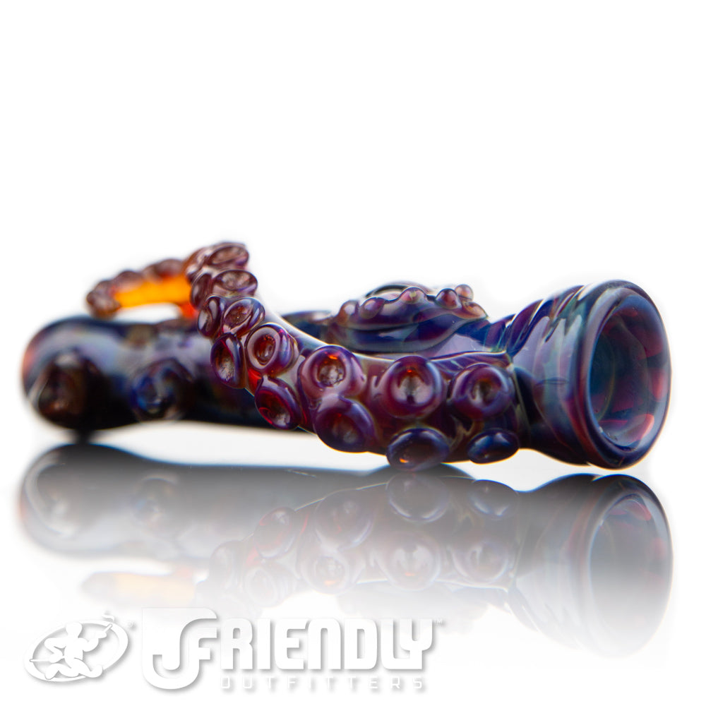 Mako Glass Amber Purple Chillum #10