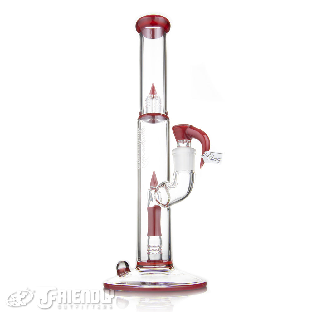 Sovereignty Glass Pawn Shorty4 Front Facing Fixed 180 w/Reduced Perc, Full Cherry Accents and Millie