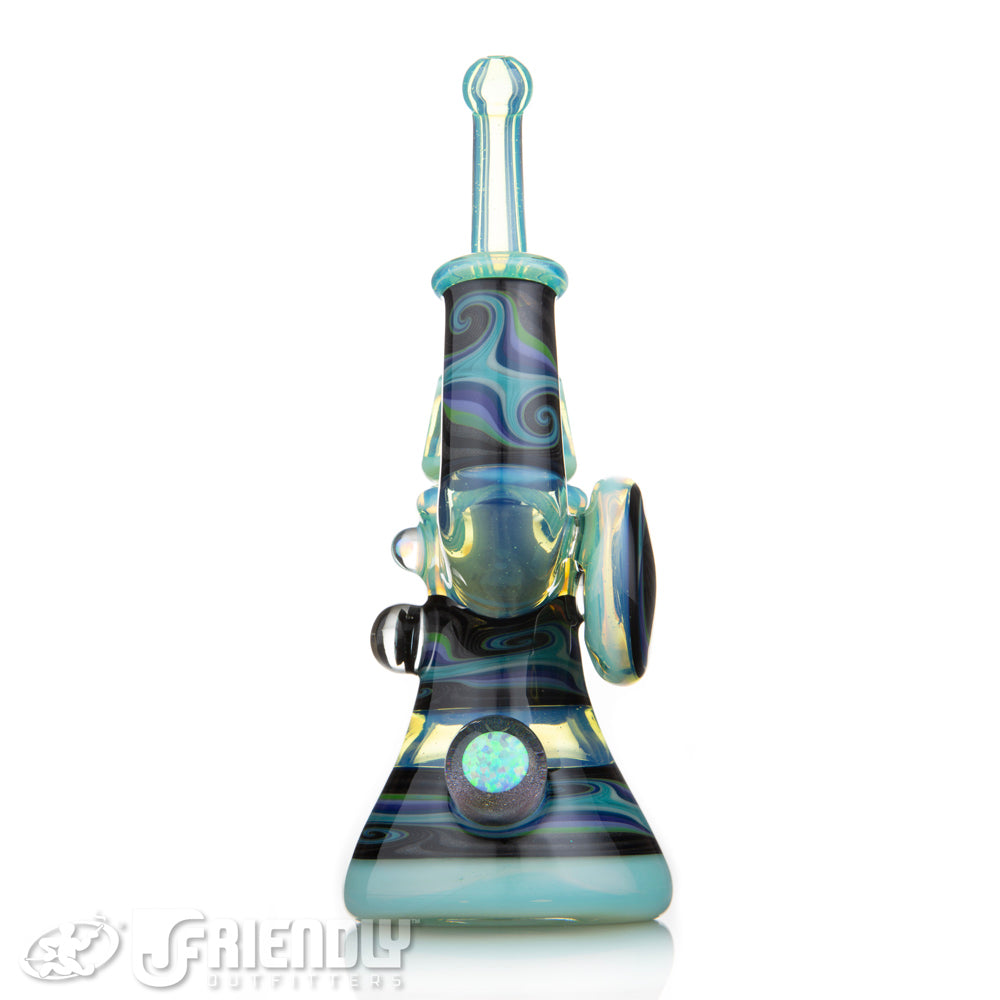 Amar Glass 14mm Blue Bubbler w/Disc