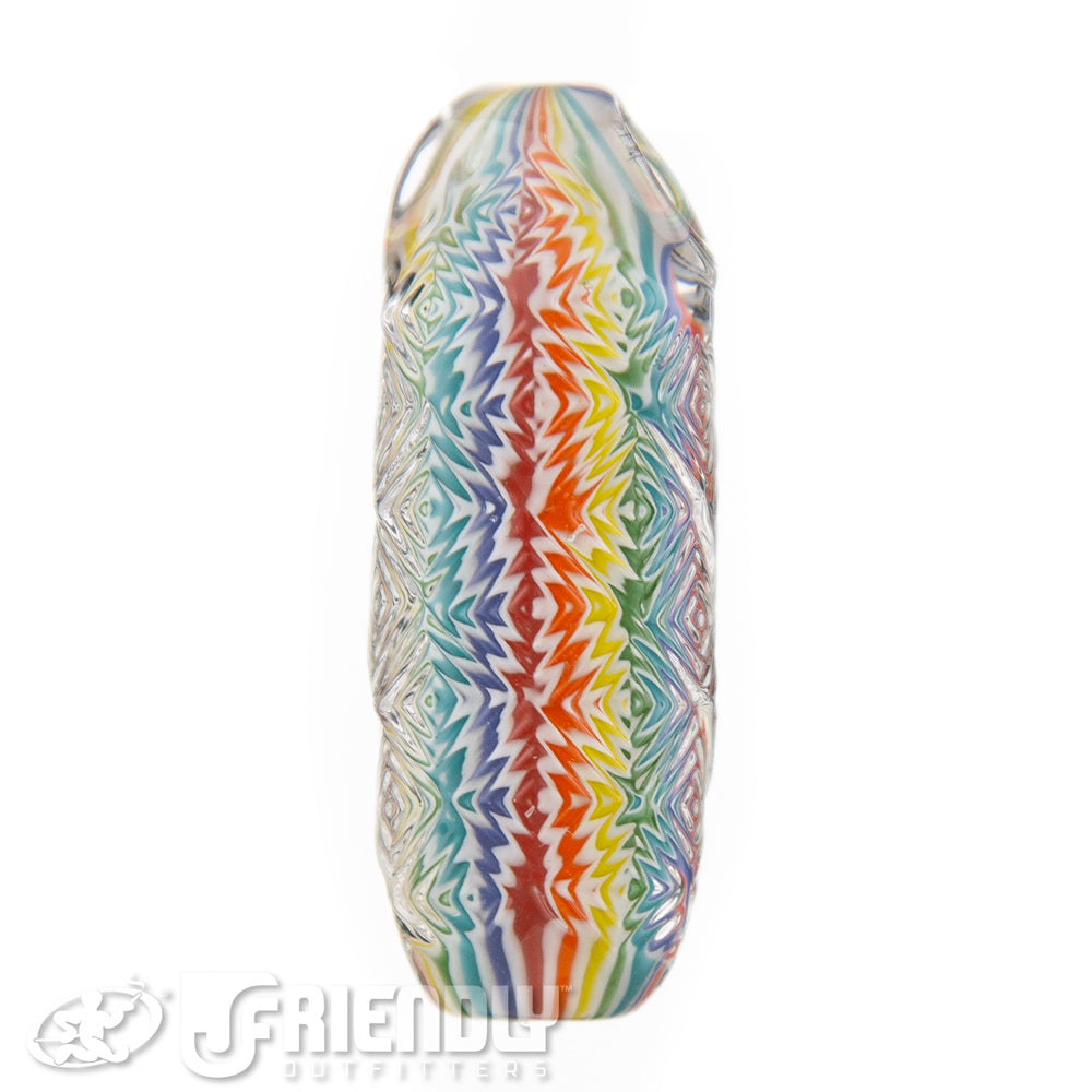 Stoke Glass White & Rainbow Pendant