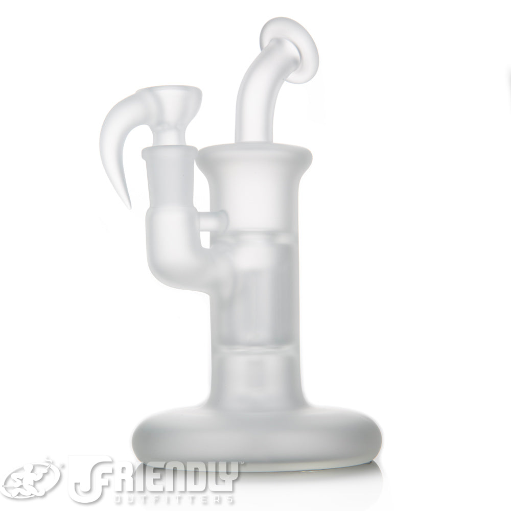 Sovereignty Glass 14mm Fully Blasted Bent Neck Hollow Foot Mini Pillar