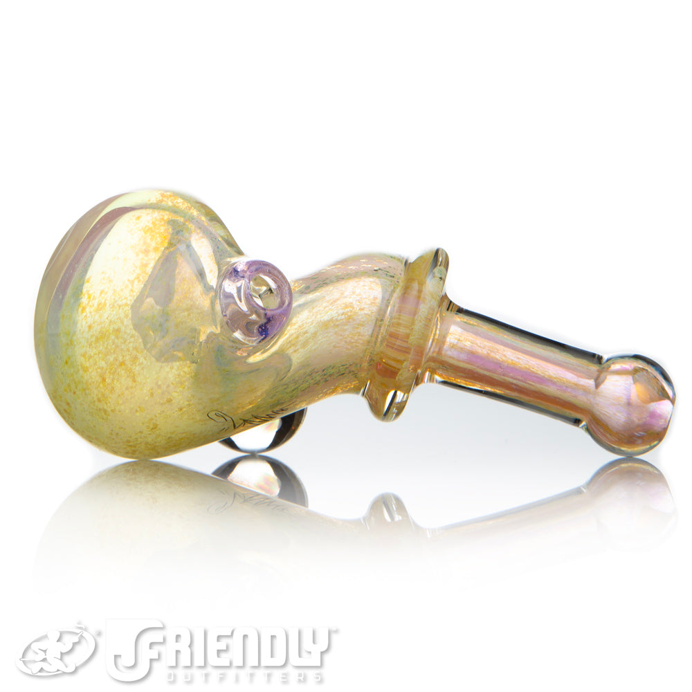 Amar Glass Fumed Spoon w/ Purple Accent & Encased Opal A