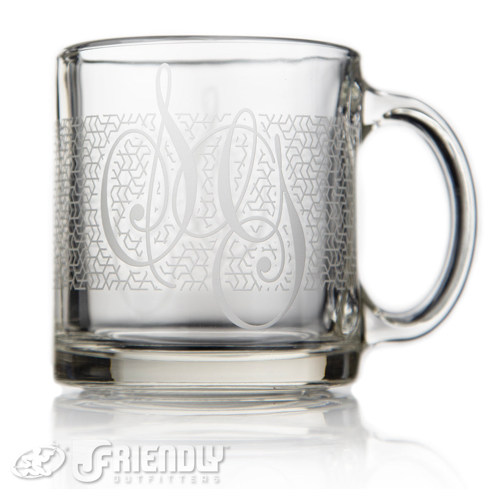Sovereignty Glass Coffee Mug Blasted Pattern #1