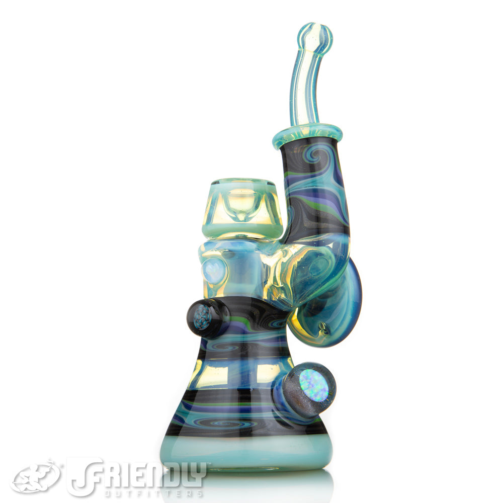 Amar Glass 14mm Blue Bubbler w/Disc