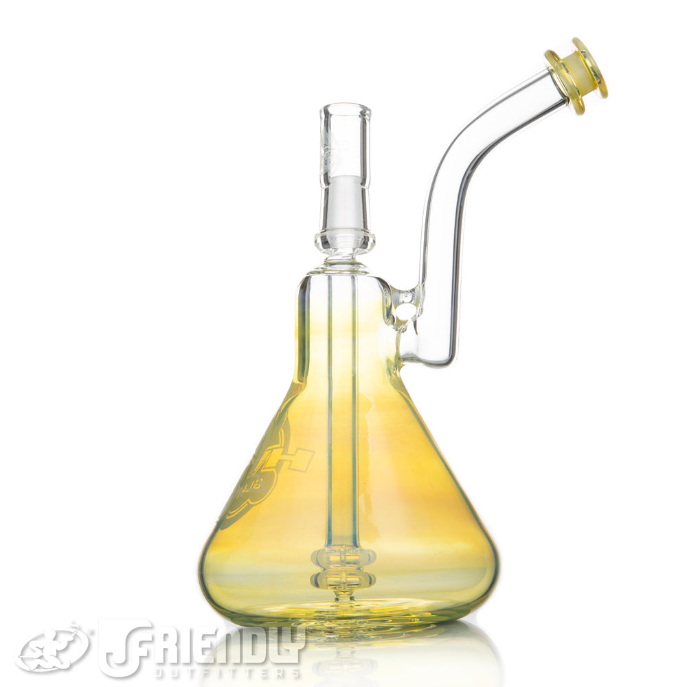 HVY Glass Fumed Double Showerhead Bubbler w/ Male Joint