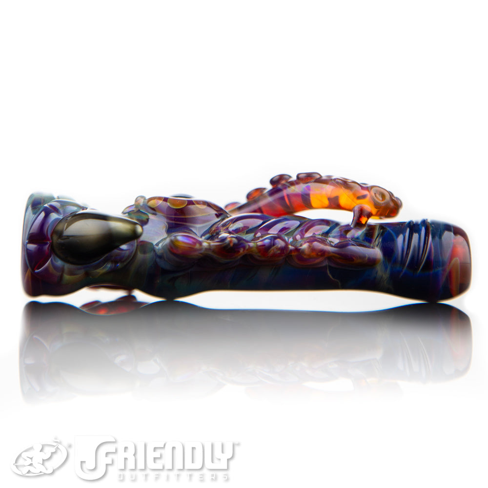 Mako Glass Amber Purple Chillum #10