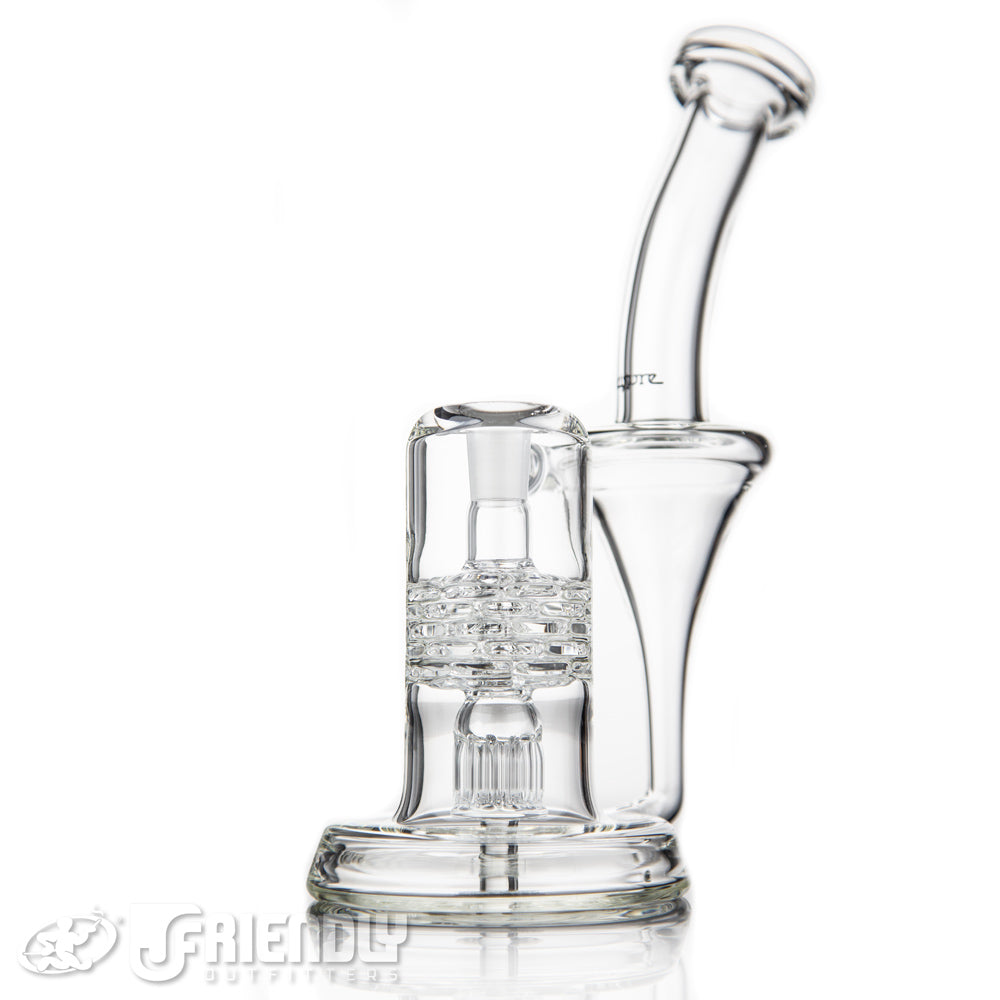 Leisure Glass 14mm Brick Stack Funnel Recycler w/Bold Logo