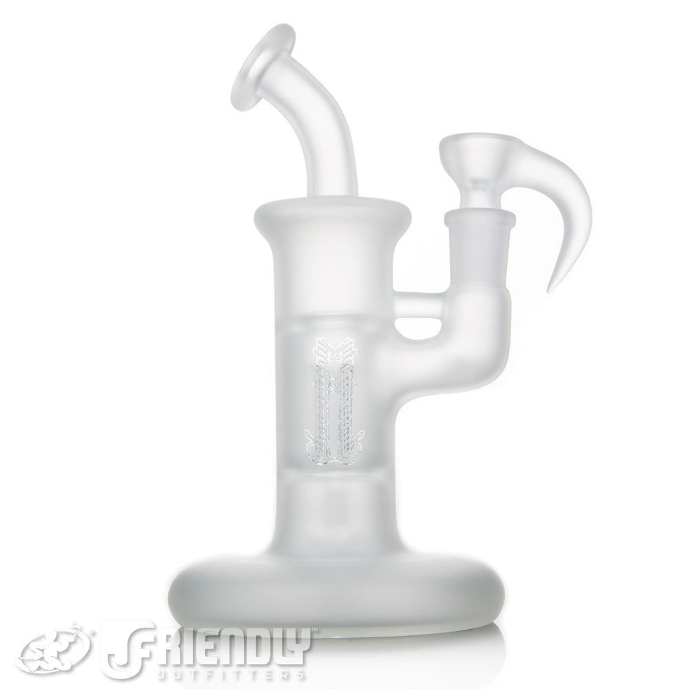 Sovereignty Glass 14mm Fully Blasted Bent Neck Hollow Foot Mini Pillar