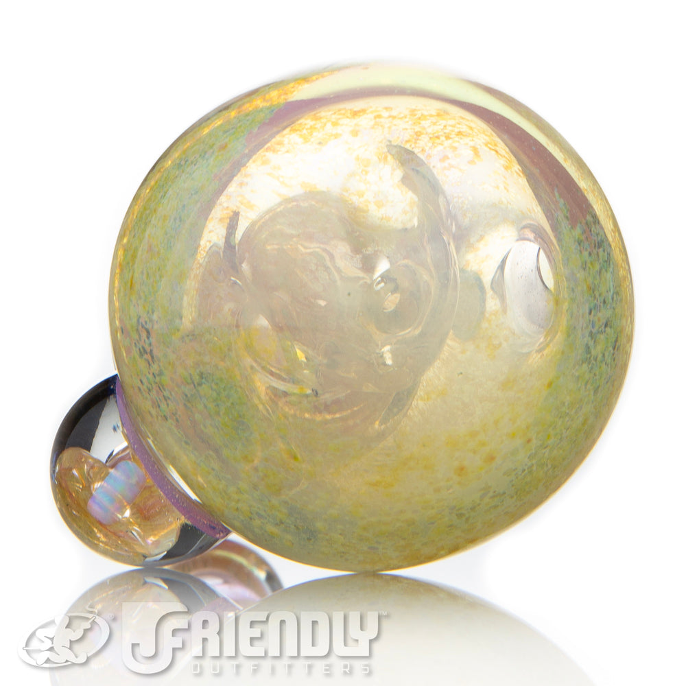 Amar Glass Fumed Spoon w/ Purple Accent & Encased Opal A