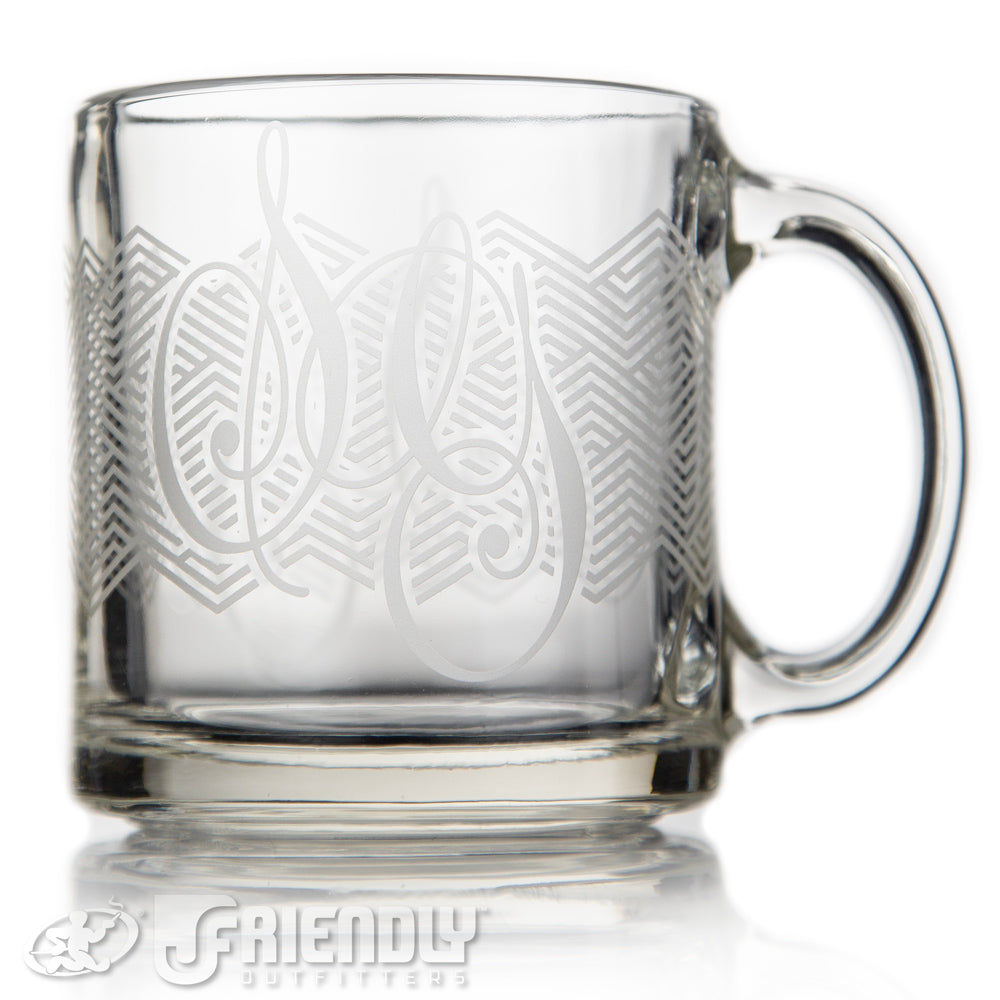 Sovereignty Glass Coffee Mug Blasted Pattern #2