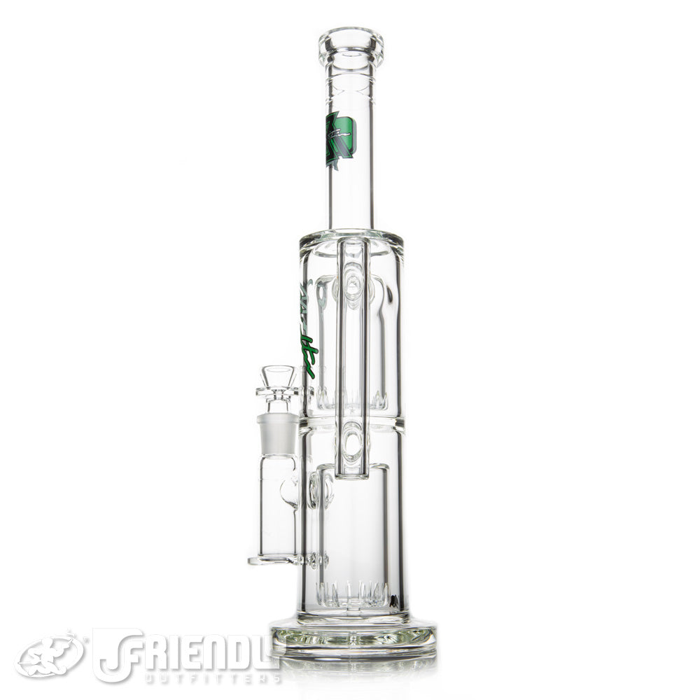 Moltn Glass 65 Double Can Tube w/Green and Black Label