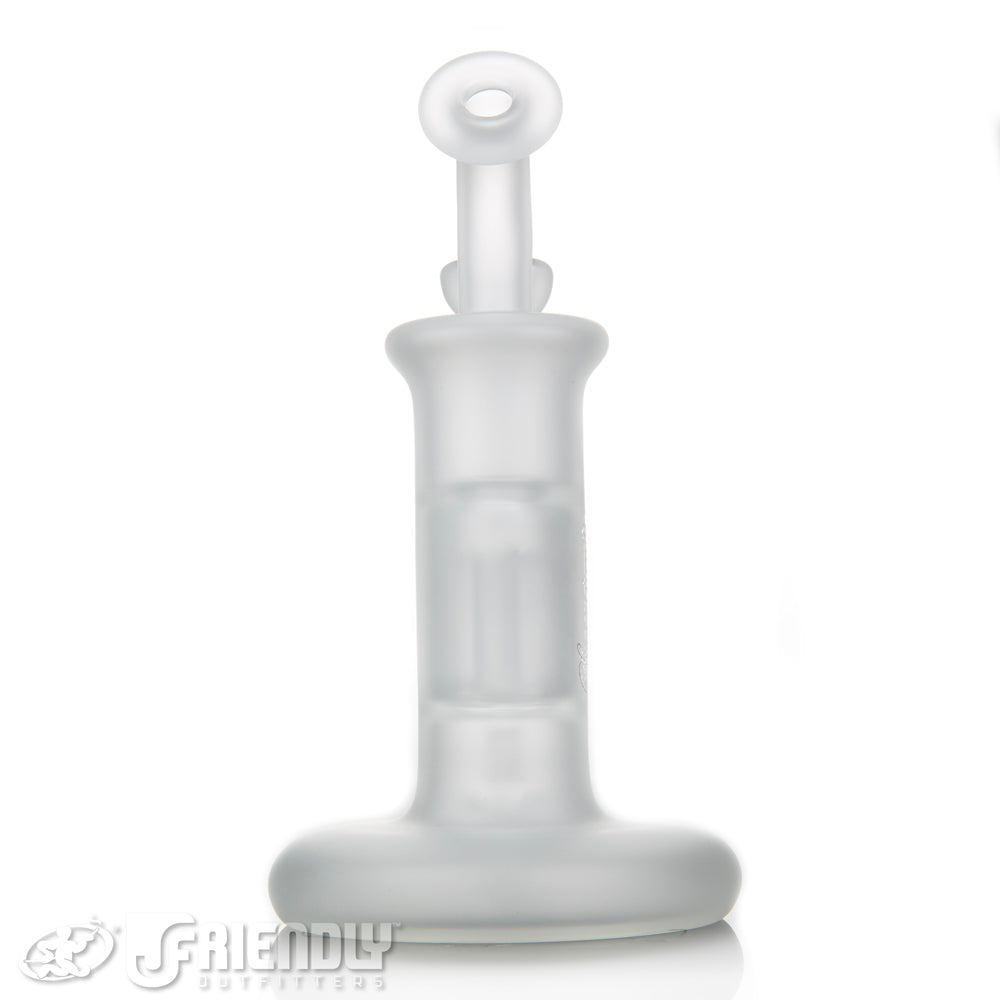 Sovereignty Glass 14mm Fully Blasted Bent Neck Hollow Foot Mini Pillar